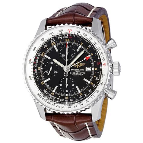 breitling 1884 chronometer navitimer world ref a2432212|Breitling Navitimer World Black Dial GMT .